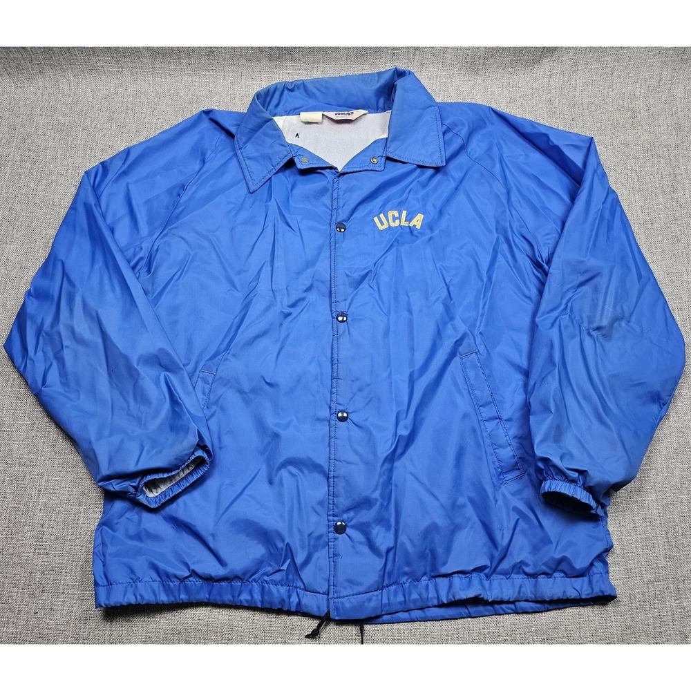 VINTAGE‎ UCLA Bruins Coach Jacket Mens XL Blue NCAA Basketball MVP Windbreaker